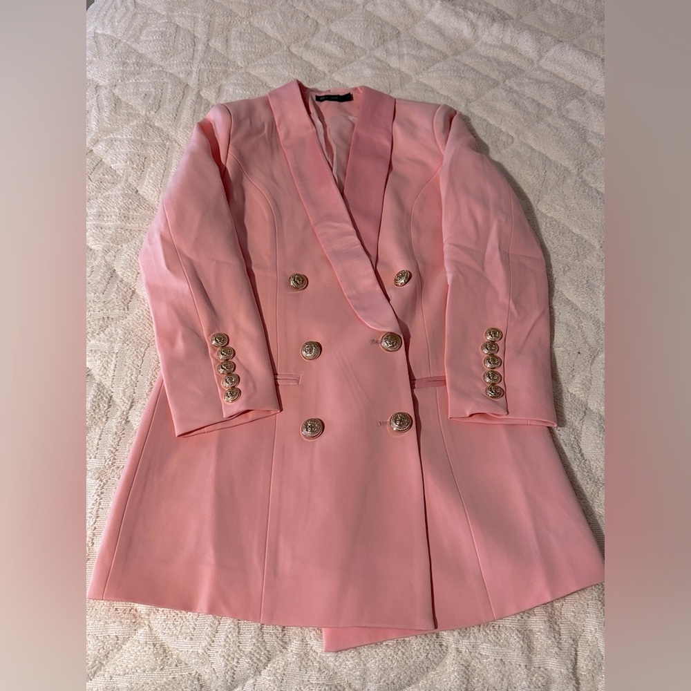 Pink Blazer Dress
